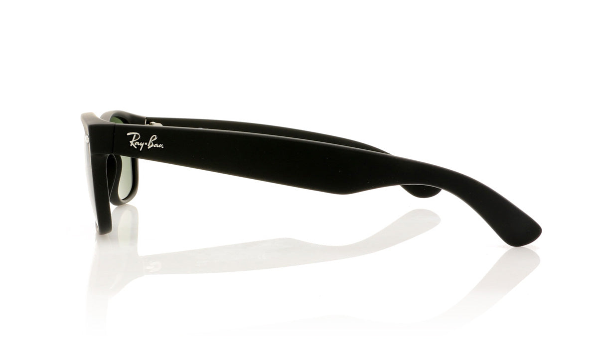 Ray-Ban New Wayfarer 622 Black Rubber Sunglasses - Side