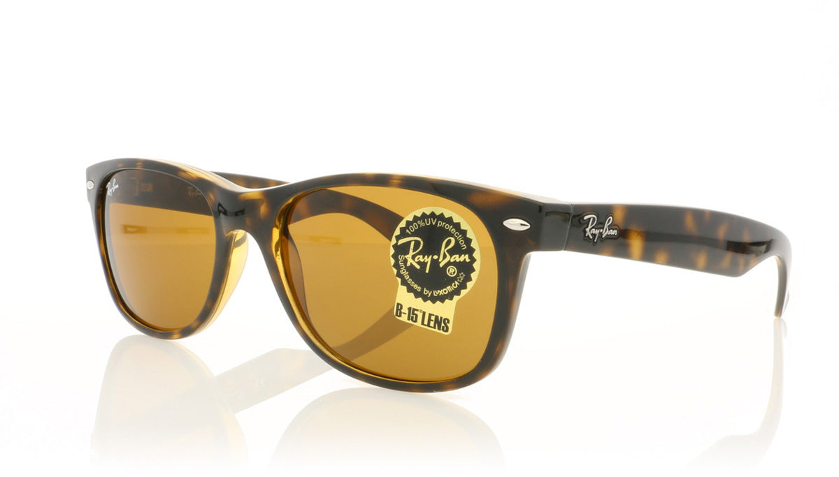 Ray-Ban New Wayfarer 710 Light Havana Sunglasses - Angle