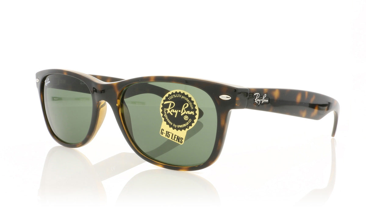 Ray-Ban New Wayfarer RB2132 902L Tortoise Sunglasses - Angle