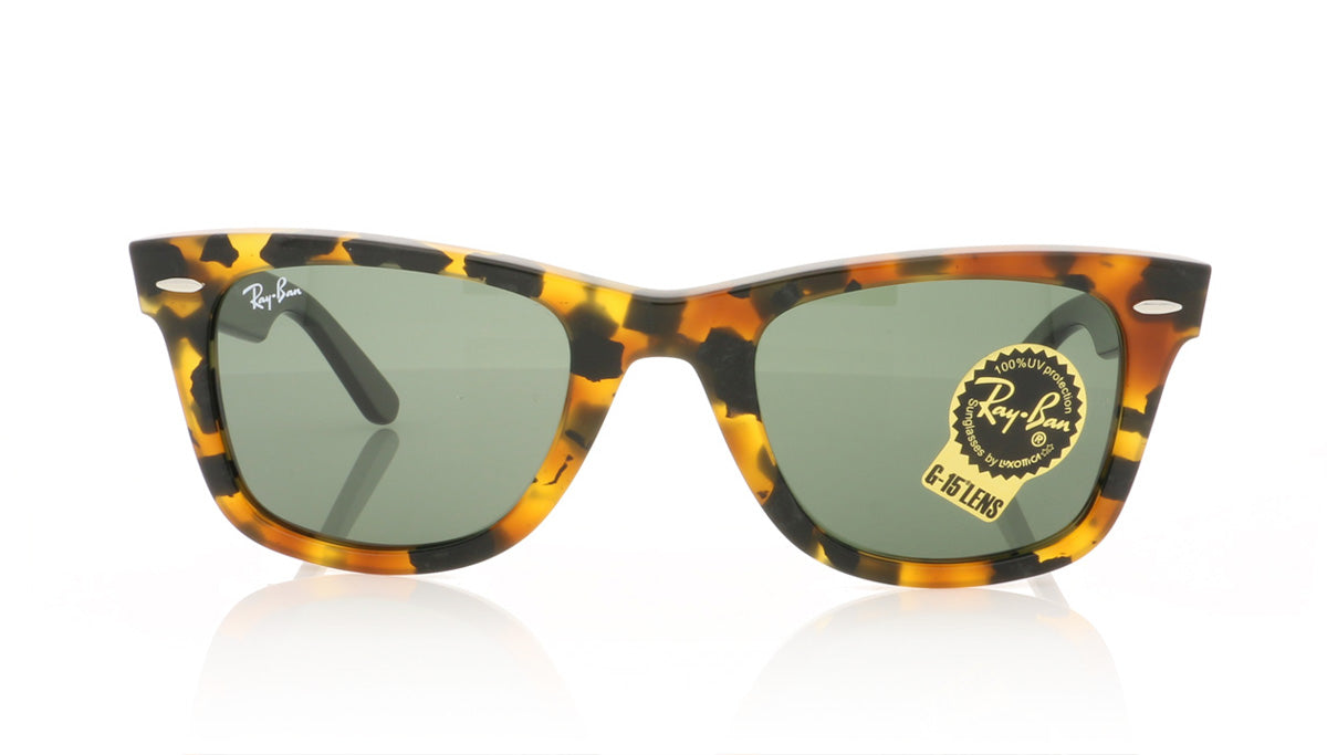 Ray-Ban Wayfarer RB2140 1157 Spotted Black Hav Sunglasses - Front