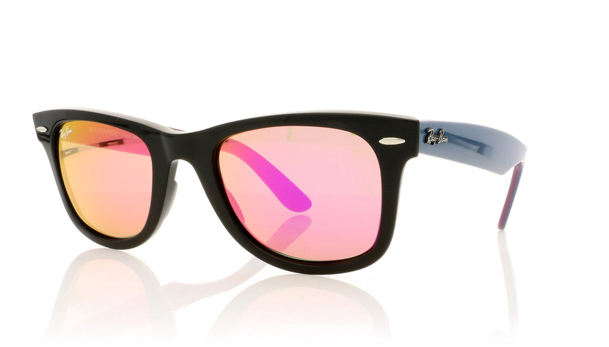 Ray-Ban Wayfarer RB2140 11744T Black Sunglasses - Angle