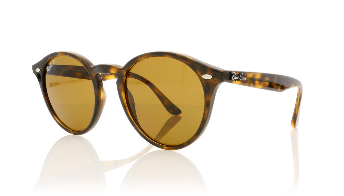 Ray-Ban RB2180 710/83 Shiny Dark Havana Sunglasses - Angle