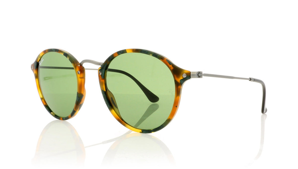 Ray-Ban RB2447 11594E Spotted Green Hav Sunglasses - Angle