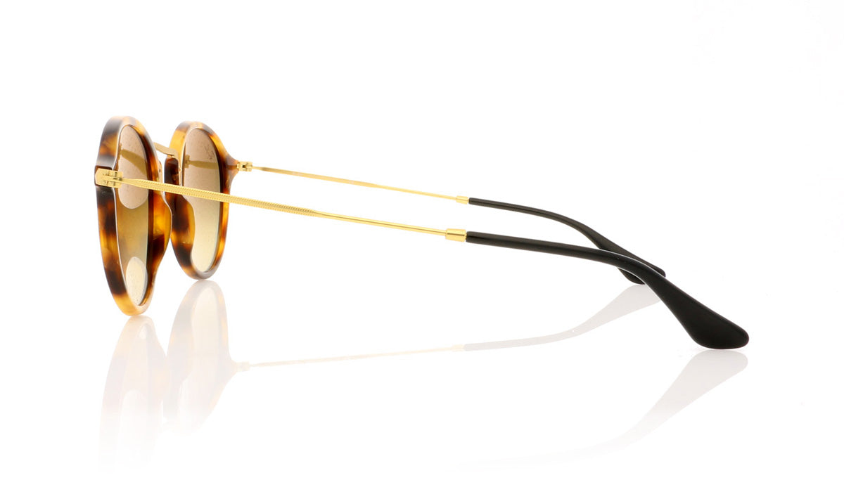 Ray-Ban Round 11607O Spotted Brown Havana Sunglasses - Side