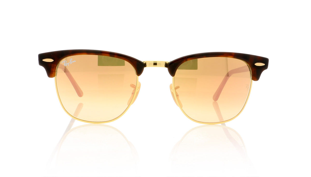 Ray-Ban CLUBMASTER RB3016 990/70 Maple Rubber Brown Sunglasses - Front