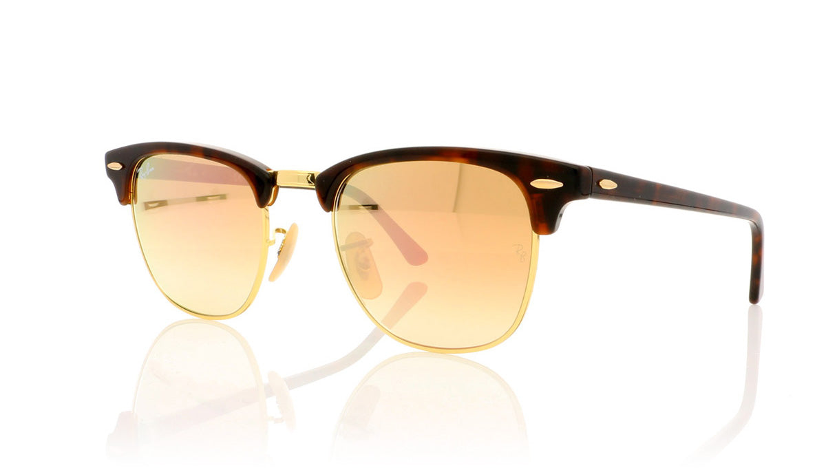 Ray-Ban CLUBMASTER RB3016 990/70 Maple Rubber Brown Sunglasses - Angle