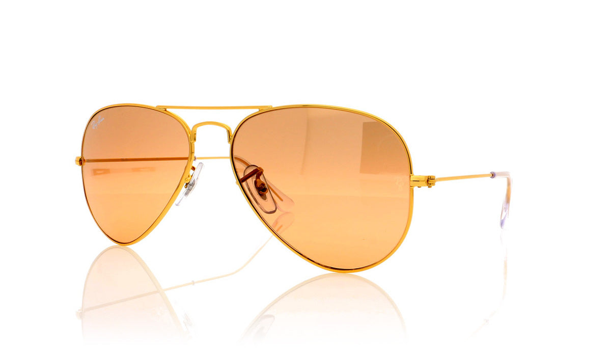 Ray-Ban Aviator Large Metal RB3025 001/3E Gld Sunglasses - Angle