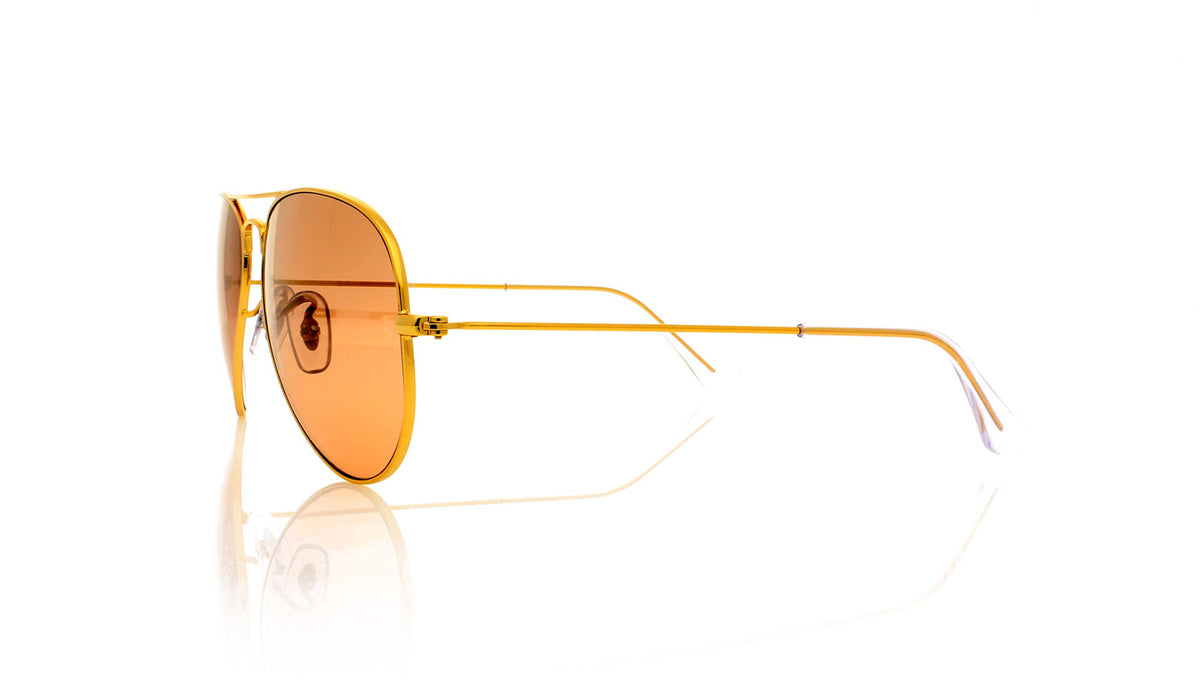 Ray-Ban Aviator Large Metal RB3025 001/3E Gld Sunglasses - Side