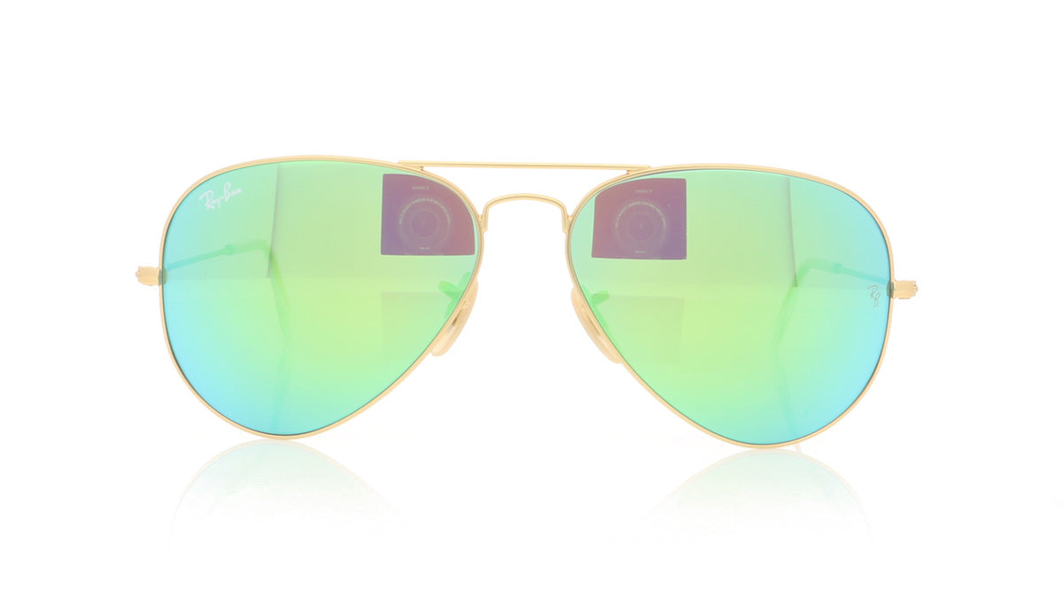 Ray-Ban Aviator Large Metal 112/19 Matte Gold Sunglasses - Front