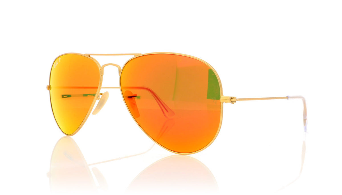 Ray-Ban Aviator Large Metal RB3025 112/4D Mt Gld Sunglasses - Angle