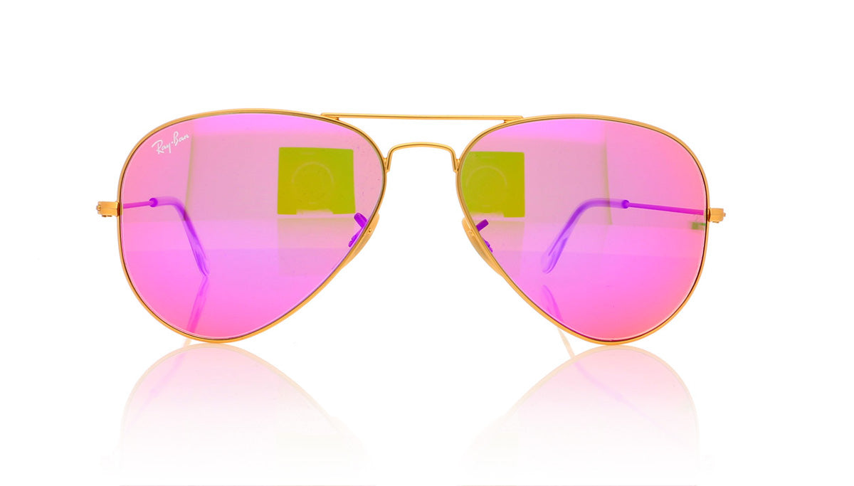 Ray-Ban Aviator RB3025 112/4T Matte Gold Sunglasses - Front