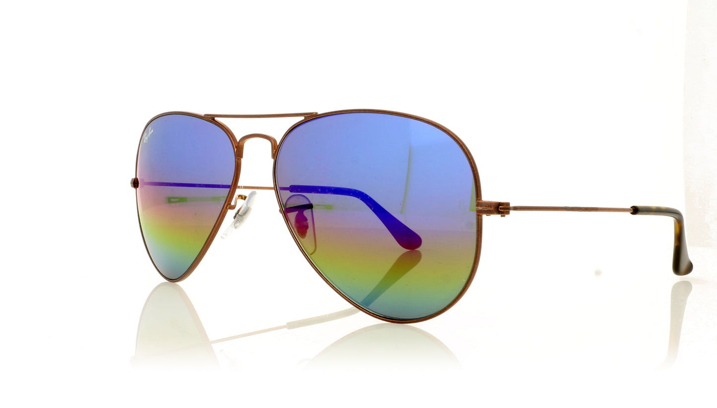 Ray-Ban Aviator Large Metal 9019C2 Metallic Dark Bronze Sunglasses - Angle