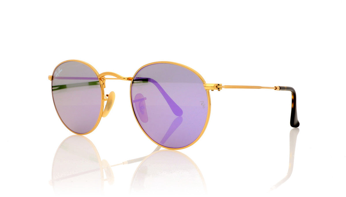 Ray-Ban RB 3447-N 0RB3447N 0018O Shiny Gold Sunglasses - Angle