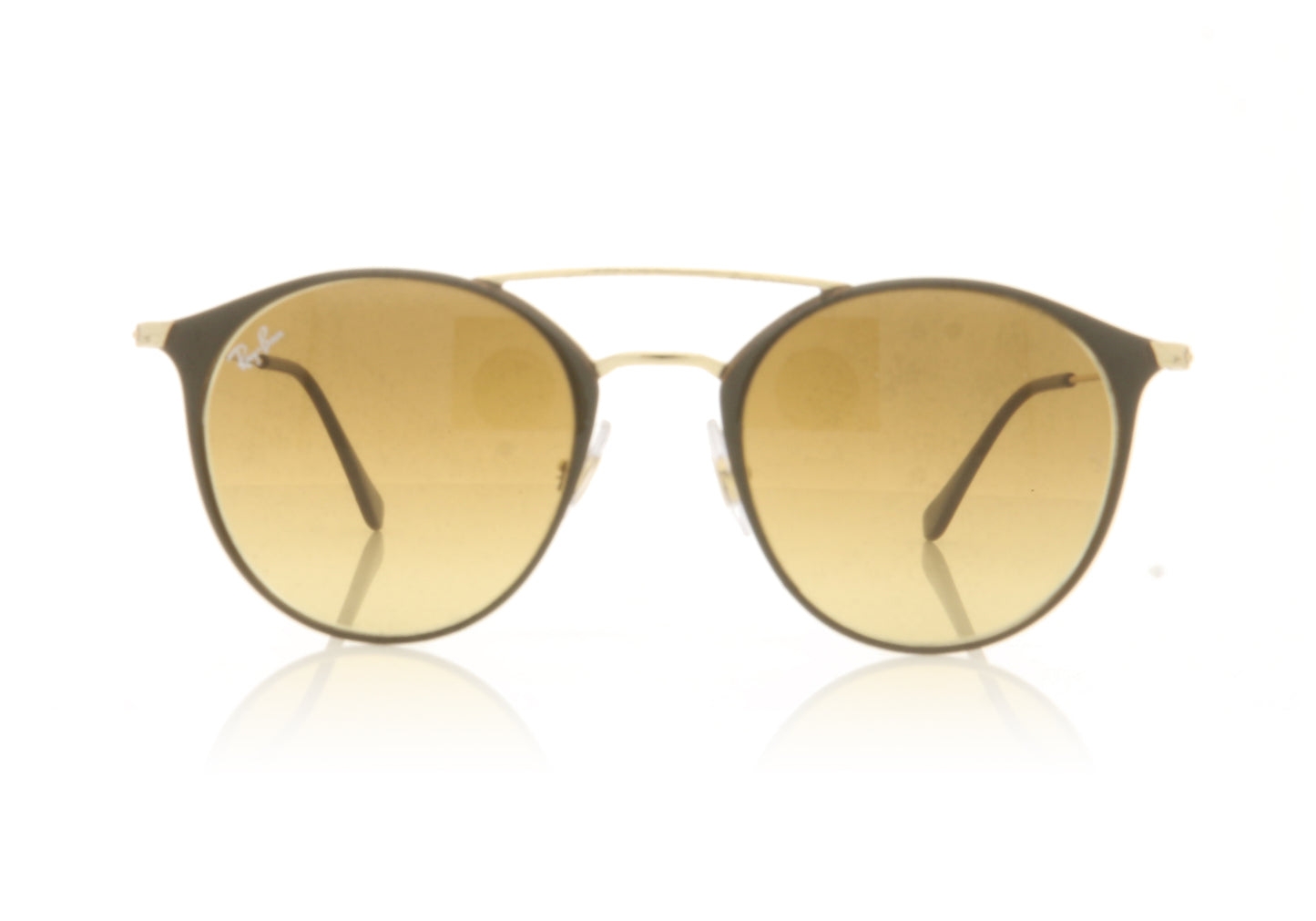 Ray-Ban 0RB3546 900985 Gold Top Brown Sunglasses - Front