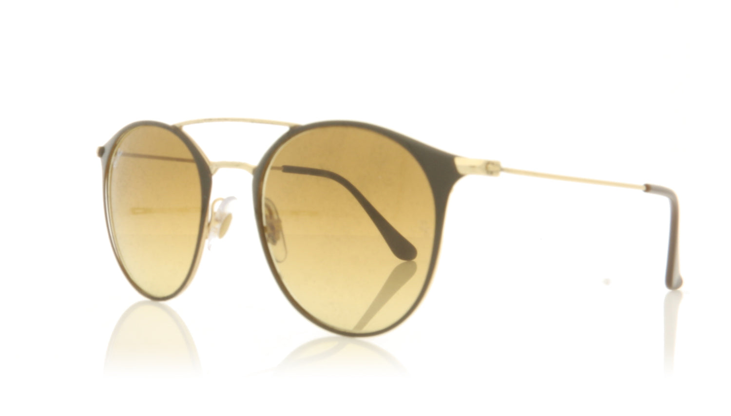 Ray-Ban 0RB3546 900985 Gold Top Brown Sunglasses - Angle