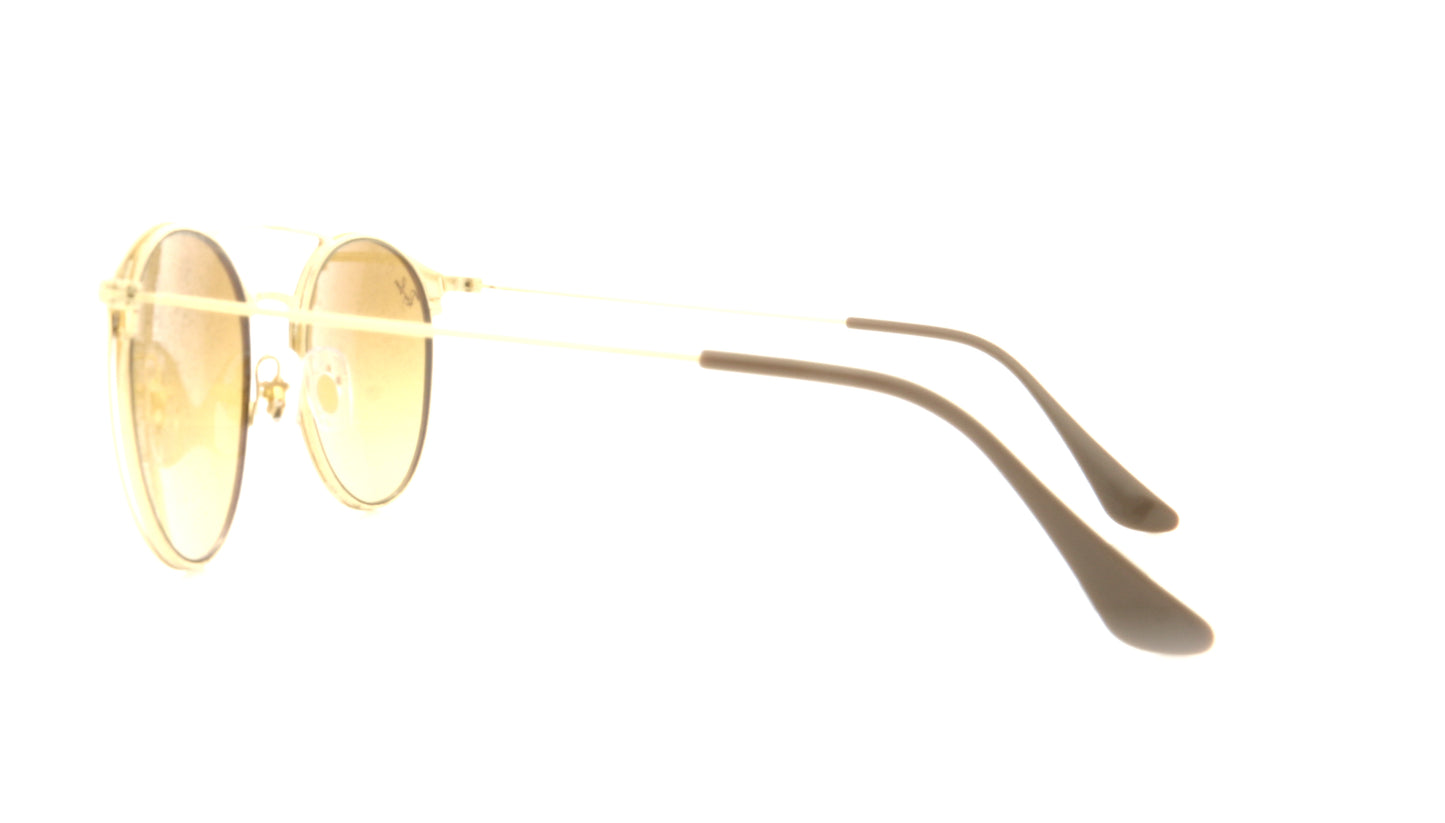 Ray-Ban 0RB3546 900985 Gold Top Brown Sunglasses - Side