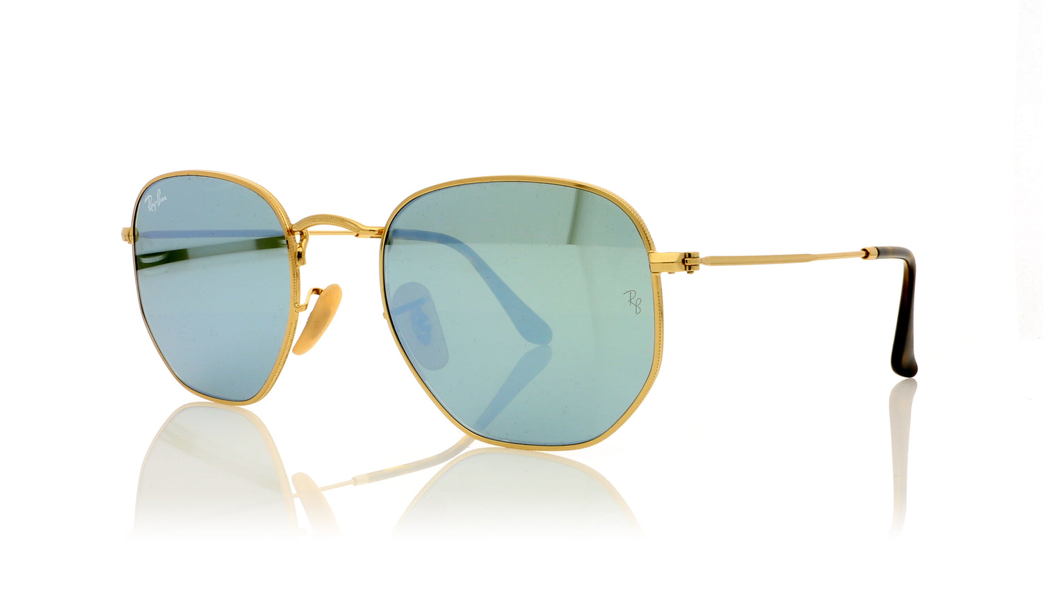 Ray-Ban 0RB3548N 001/30 Gold Sunglasses - Angle