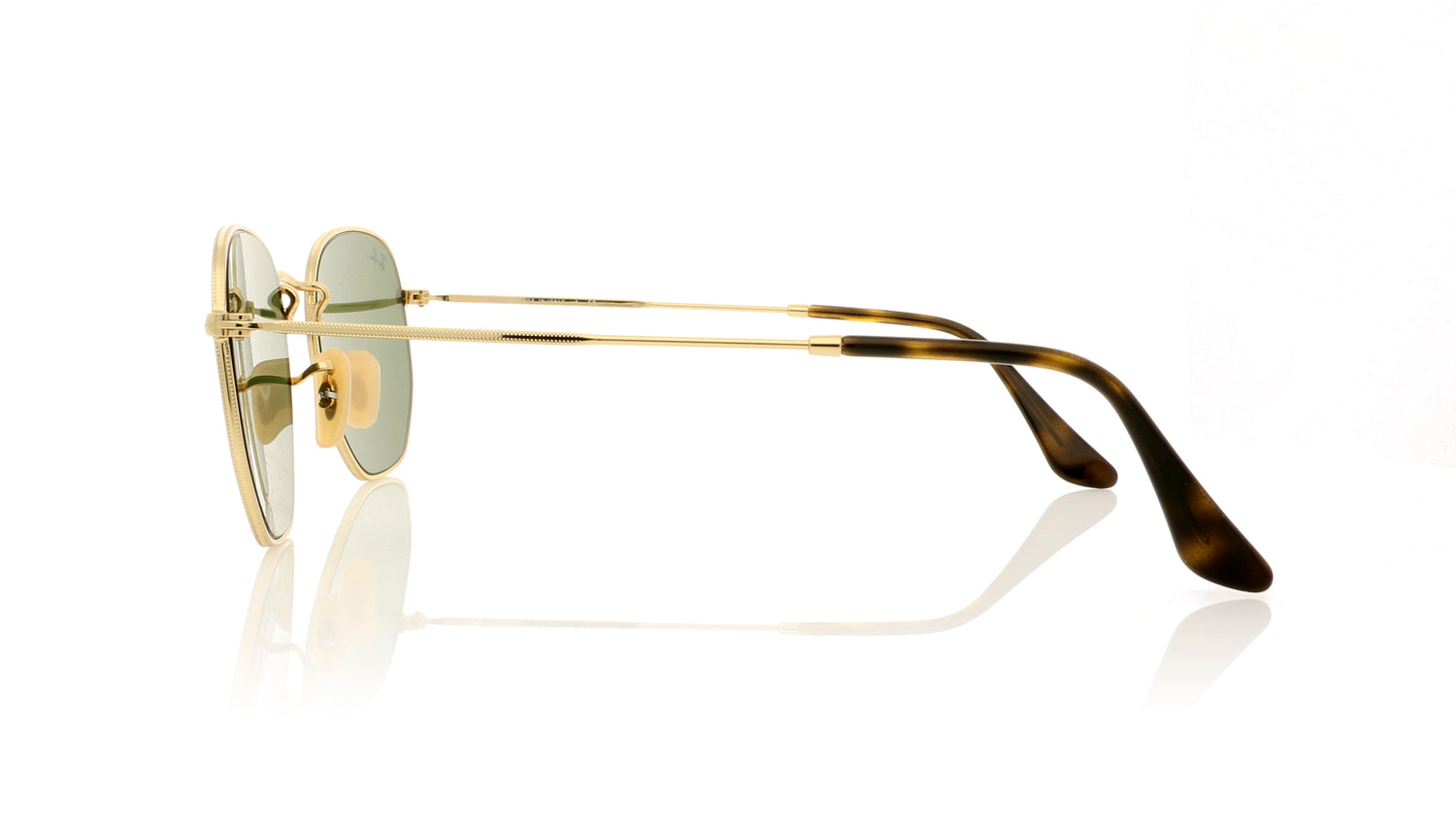 Ray-Ban 0RB3548N 001/30 Gold Sunglasses - Side