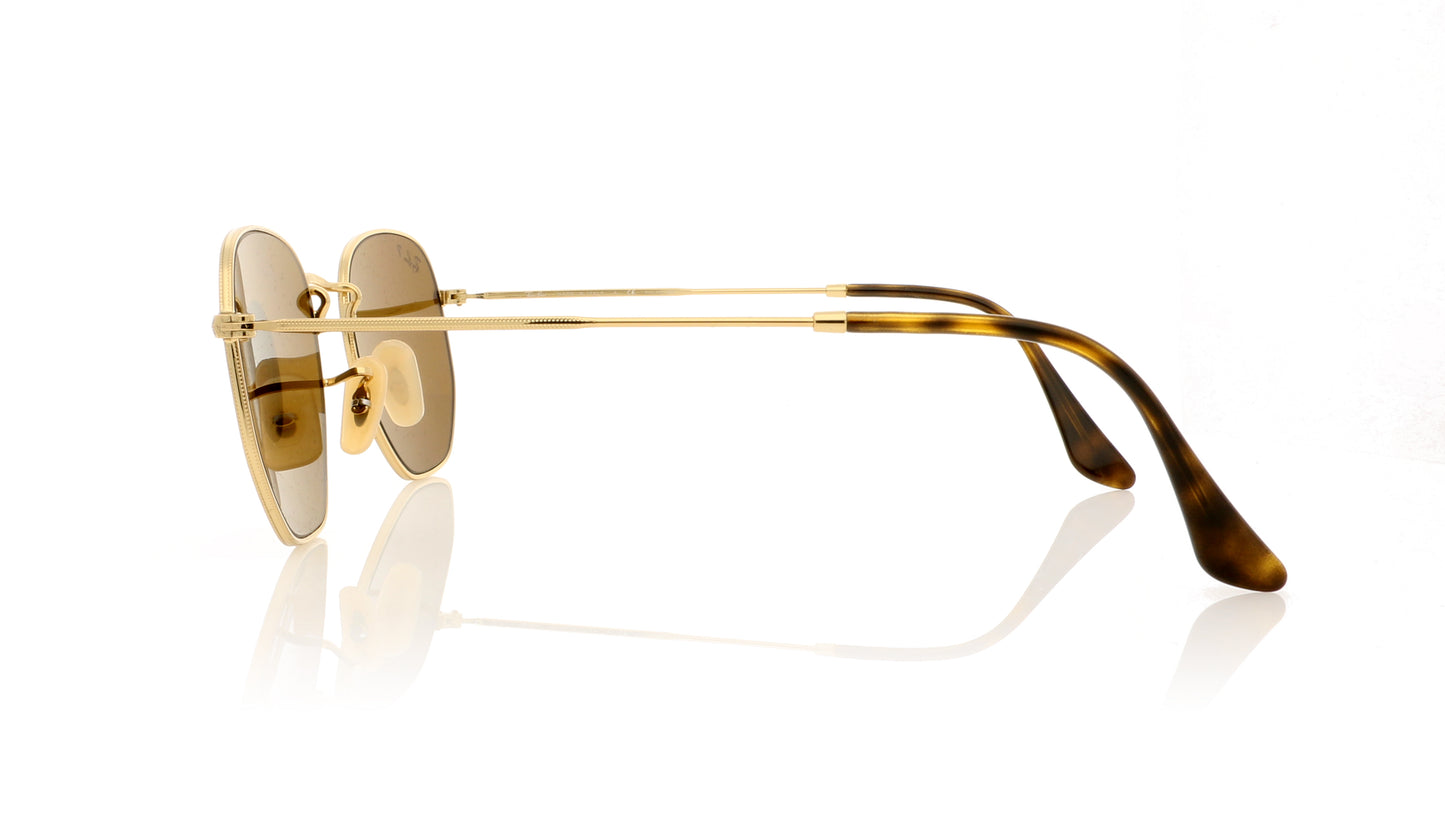 Ray-Ban 0RB3548N 001/57 Gold Sunglasses - Side
