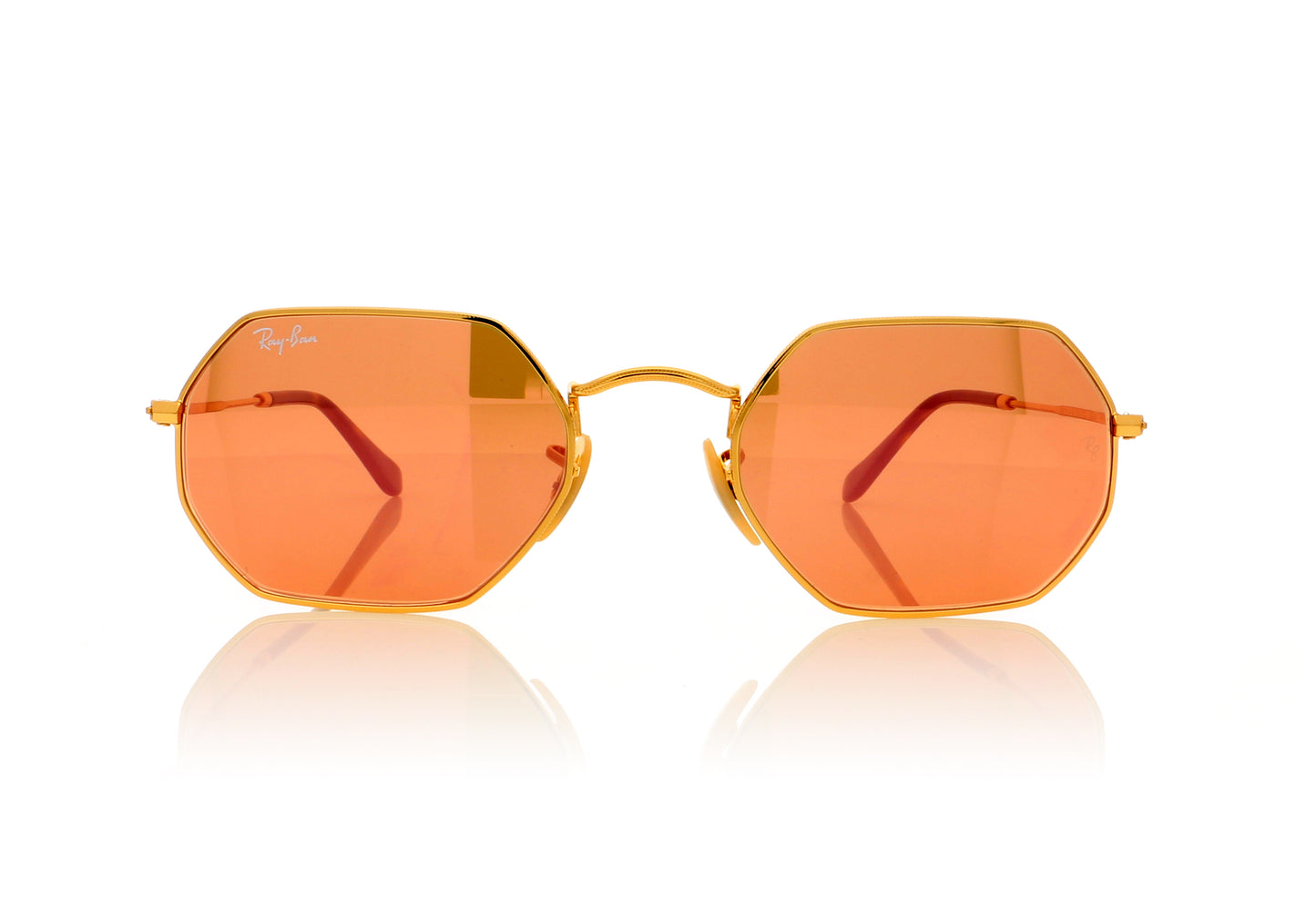 Ray-Ban Octagonal 0RB3556N 001/Z2 Gold Sunglasses - Front