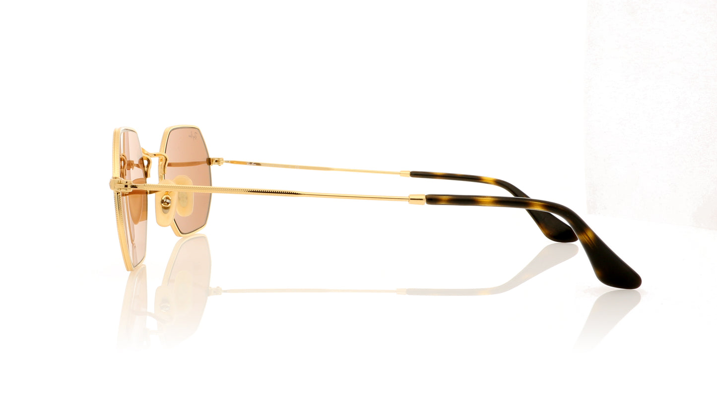 Ray-Ban Octagonal 0RB3556N 001/Z2 Gold Sunglasses - Side