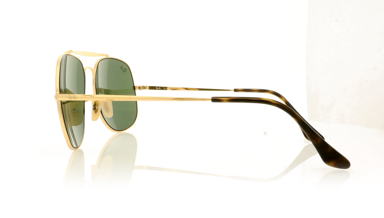 Ray-Ban The General 001/3F Gold Sunglasses - Side