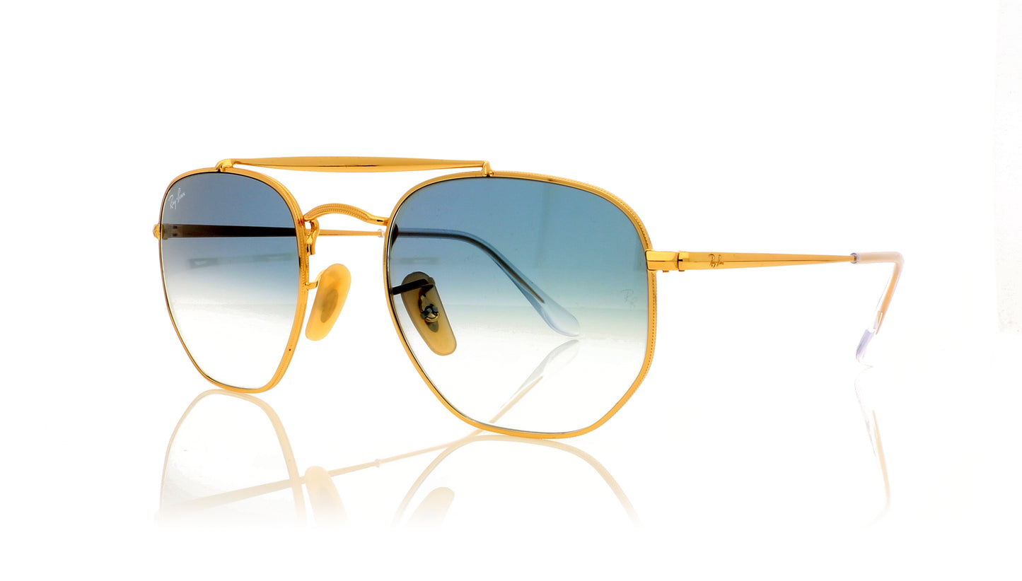 Ray-Ban Marshal 0RB3648 001/3F Gold Sunglasses - Angle