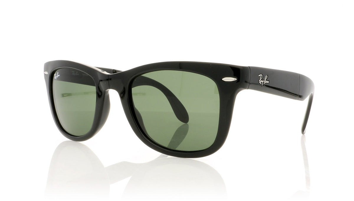 Ray-Ban Folding Wayfarer RB4105 601 Black Sunglasses - Angle
