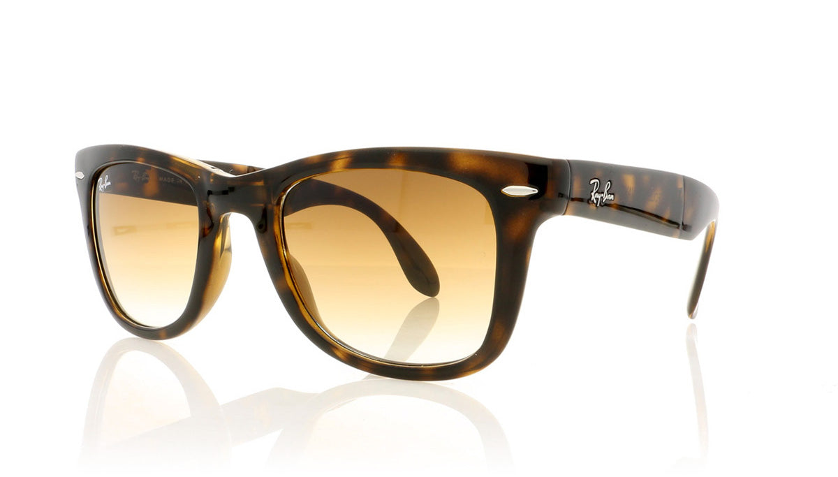 Ray-Ban Folding Wayfarer RB4105 710/51 Light Hav Sunglasses - Angle