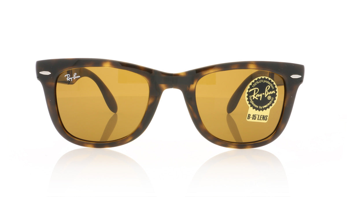 Ray-Ban Folding Wayfarer RB4105 710 Light Havana Sunglasses - Front