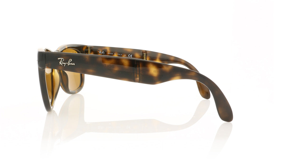Ray-Ban Folding Wayfarer RB4105 710 Light Havana Sunglasses - Side