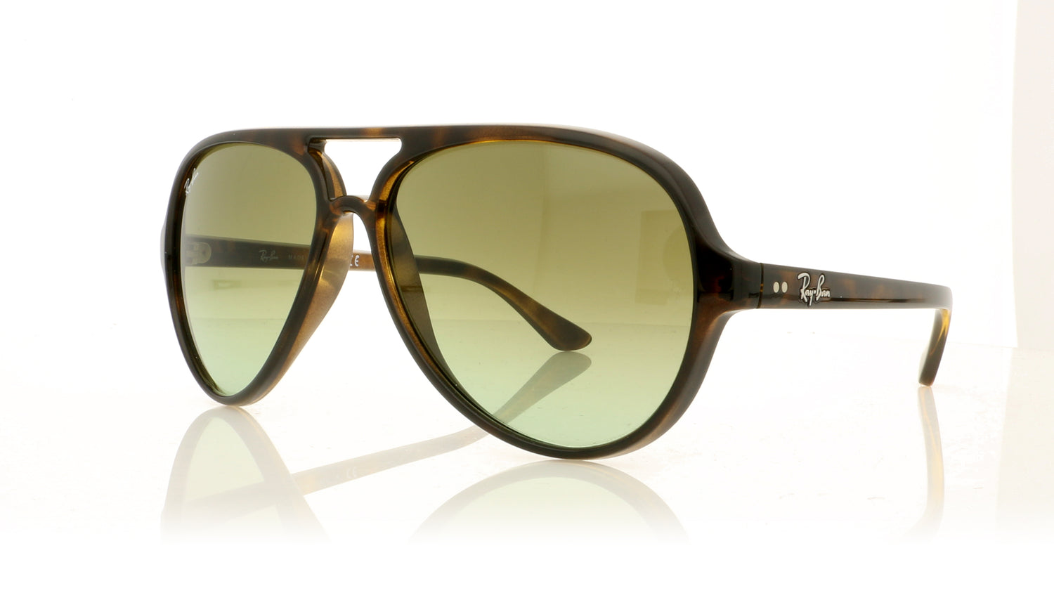 Ray-Ban Cats 5000 RB4125 710/A6 Havana Sunglasses - Angle