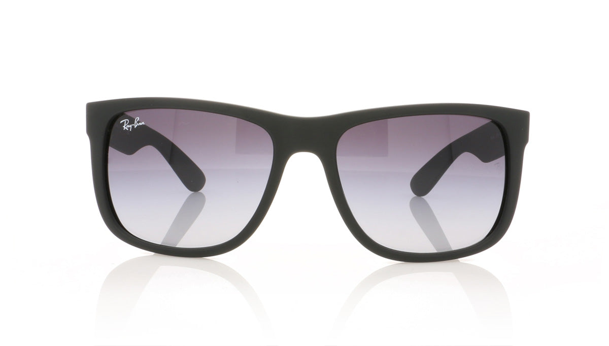 Ray-Ban Justin RB4165 601/8G Rubber Black Sunglasses - Front