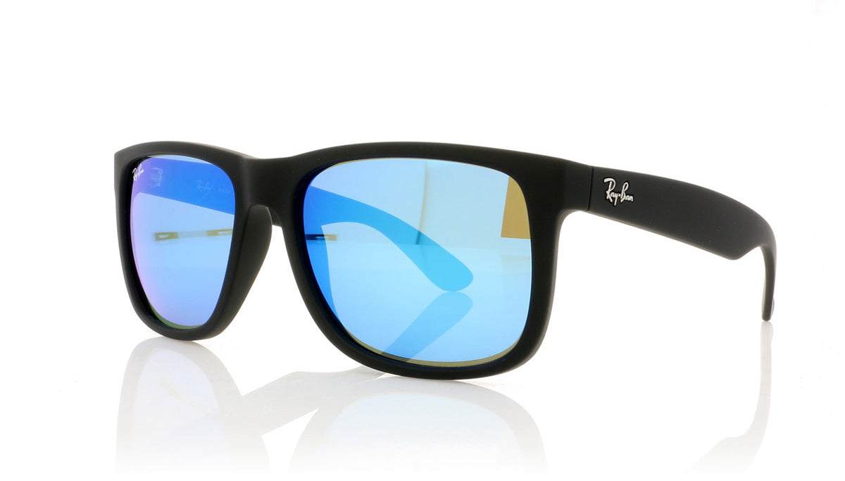 Ray-Ban Justin 622/55 Black Rubber Sunglasses - Angle