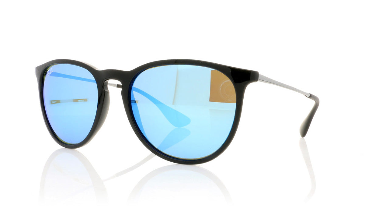 Ray-Ban Erika RB4171 601/55 Black Sunglasses - Angle