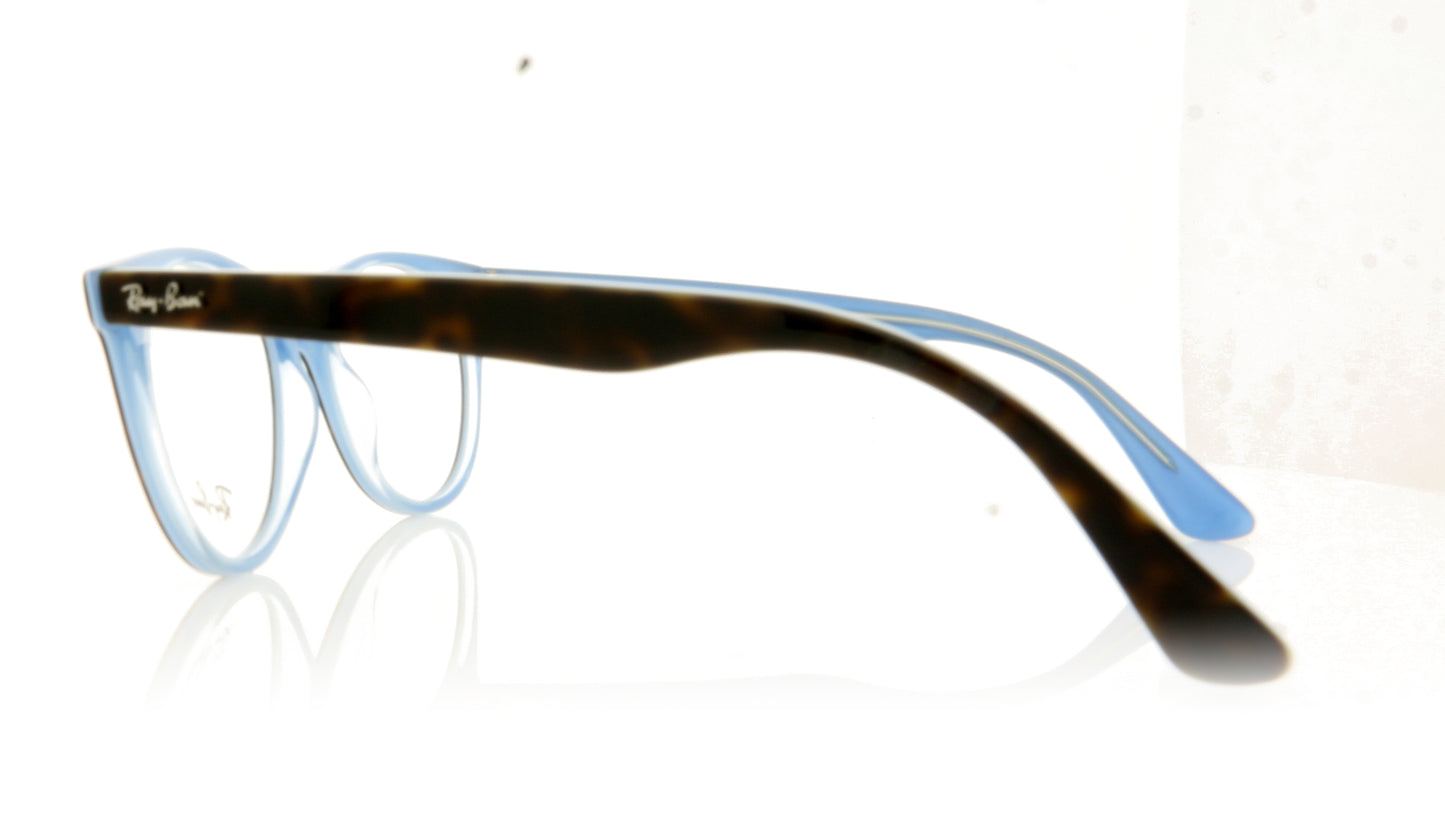 Ray-Ban Wayfarer Ii 5883 Top Havana On Light Blue Glasses - Side