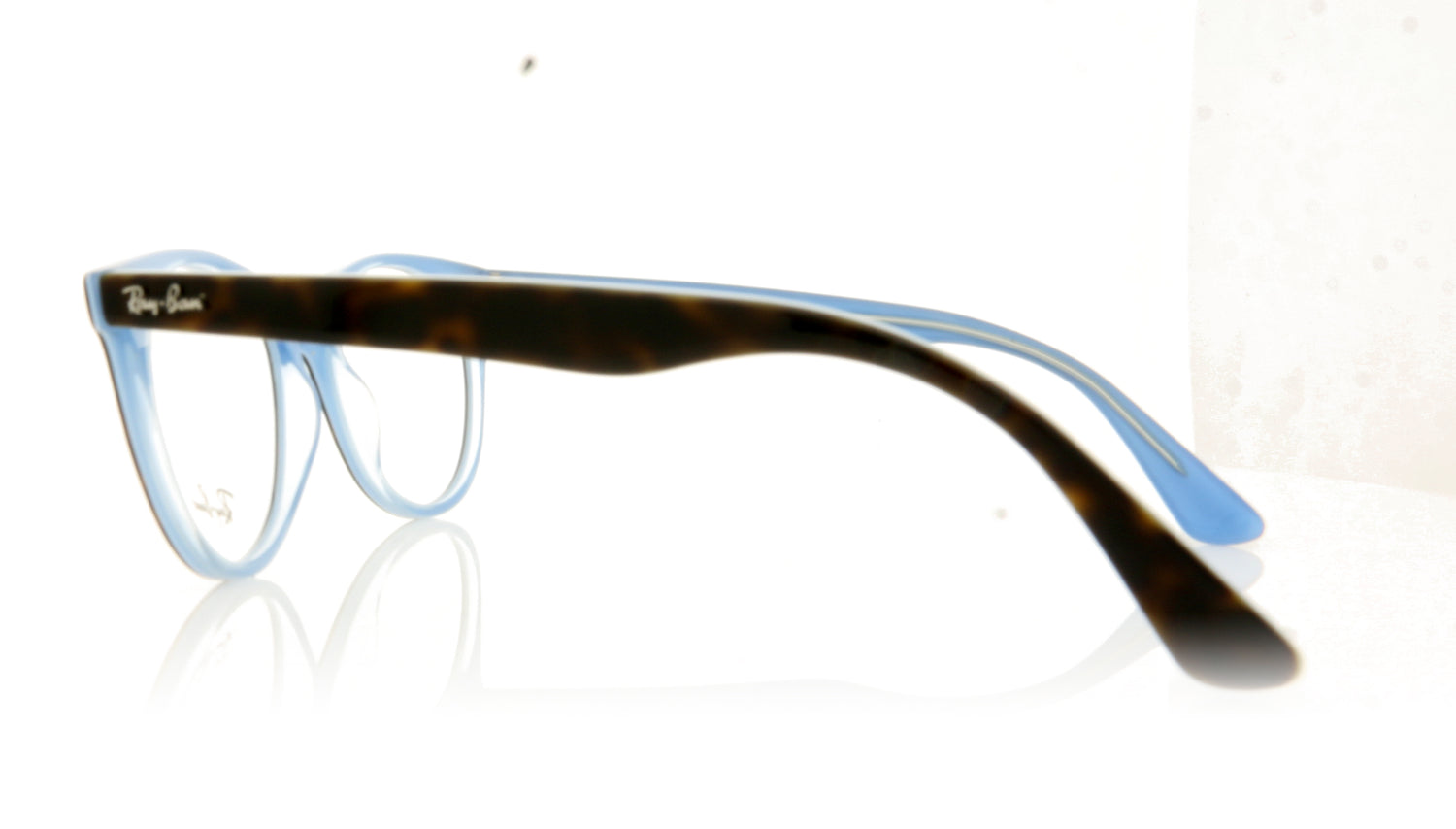 Ray-Ban Wayfarer Ii 5883 Top Havana On Light Blue Glasses - Side