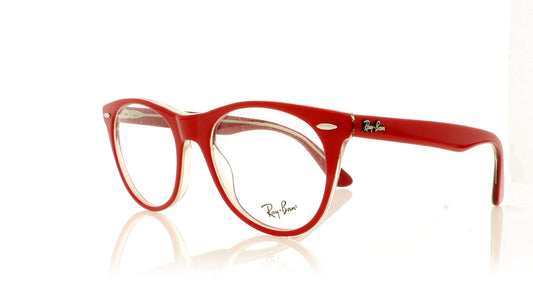 Ray-Ban Wayfarer Ii 5987 Red On Top Trasparent Grey Glasses - Angle