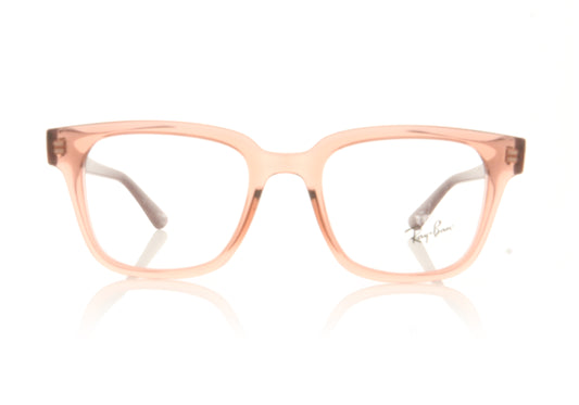 Ray-Ban 0RX4323V 5942 Transparent Light Red Glasses - Front