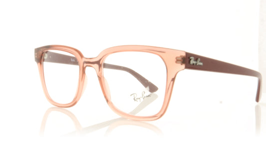 Ray-Ban 0RX4323V 5942 Transparent Light Red Glasses - Angle