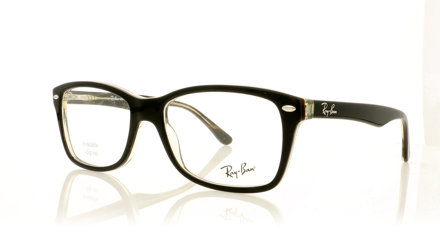 Ray-Ban 0RX5228 5912 Top Black Glasses - Angle