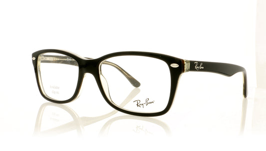 Ray-Ban 0RX5228 5912 Top Black Glasses - Angle