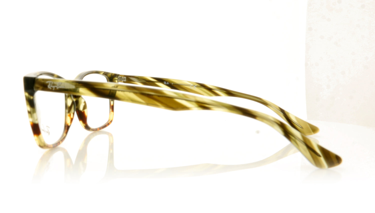Ray-Ban 0RX5228M 5840 Green Gradient Brown Stripped Glasses - Side