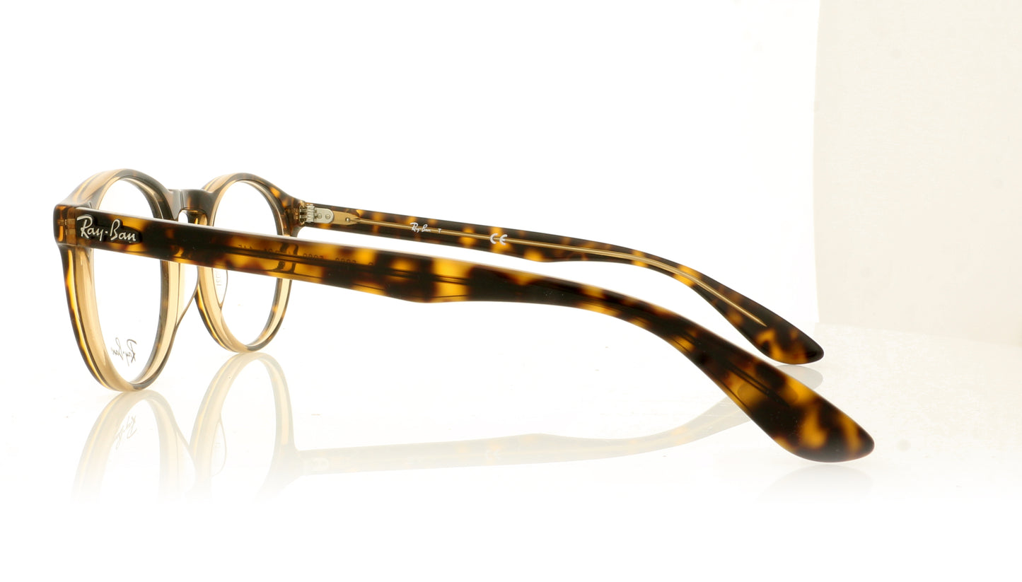 Ray-Ban 0RX5283 5989 Havana On Top Trasp Brown Glasses - Side