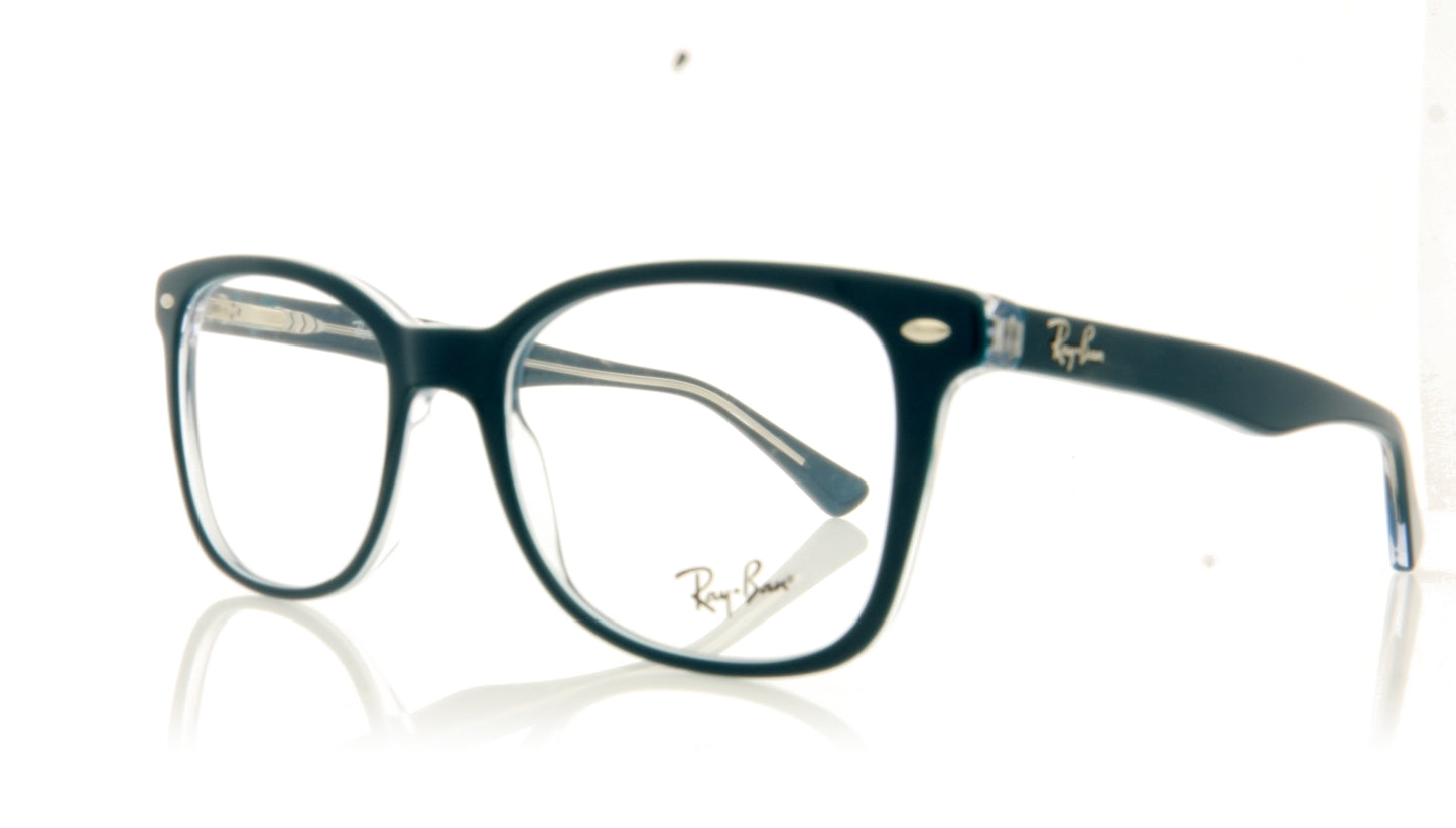 Ray-Ban 0RX5285 5763 Top Turquoise On Trasparent Glasses - Angle