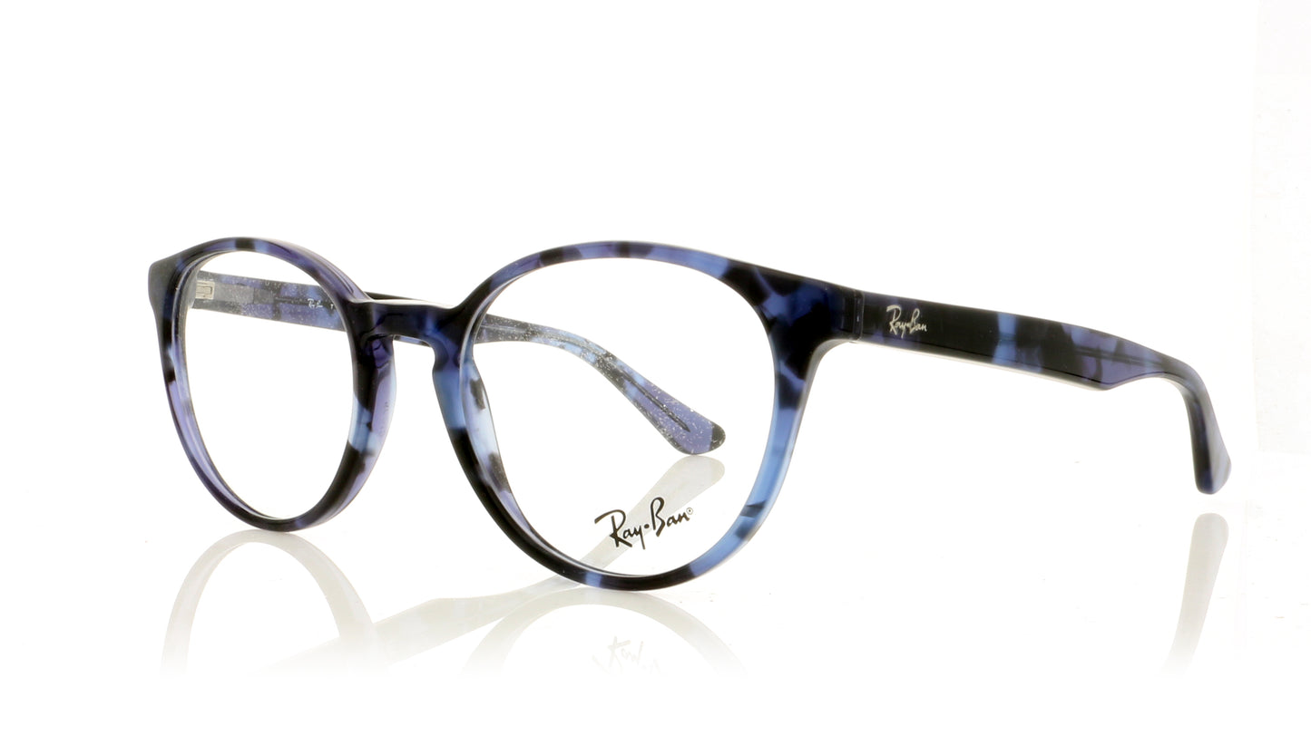 Ray-Ban 0RX5380 5946 Havana Opal Blue Glasses - Angle