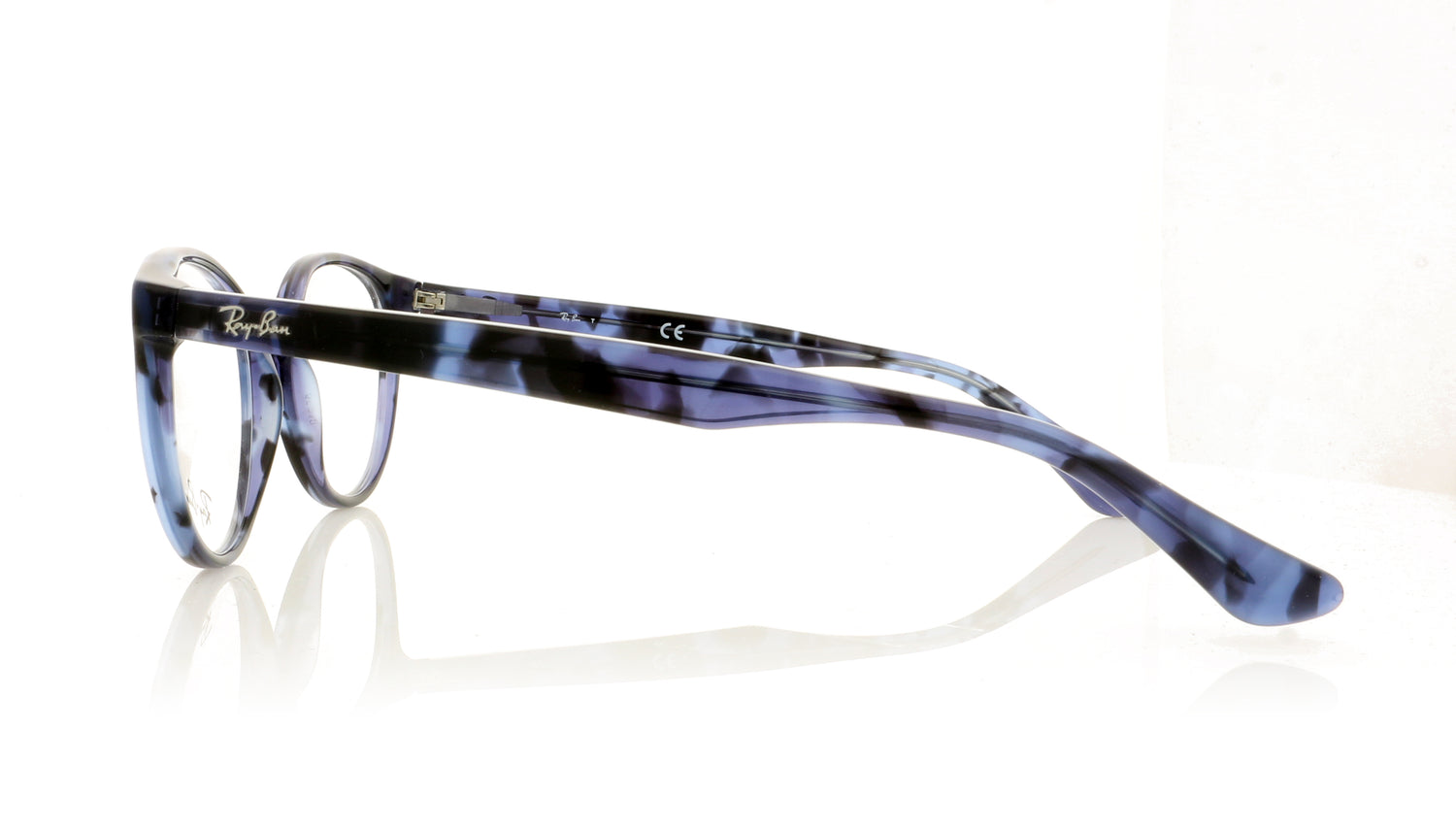 Ray-Ban 0RX5380 5946 Havana Opal Blue Glasses - Side