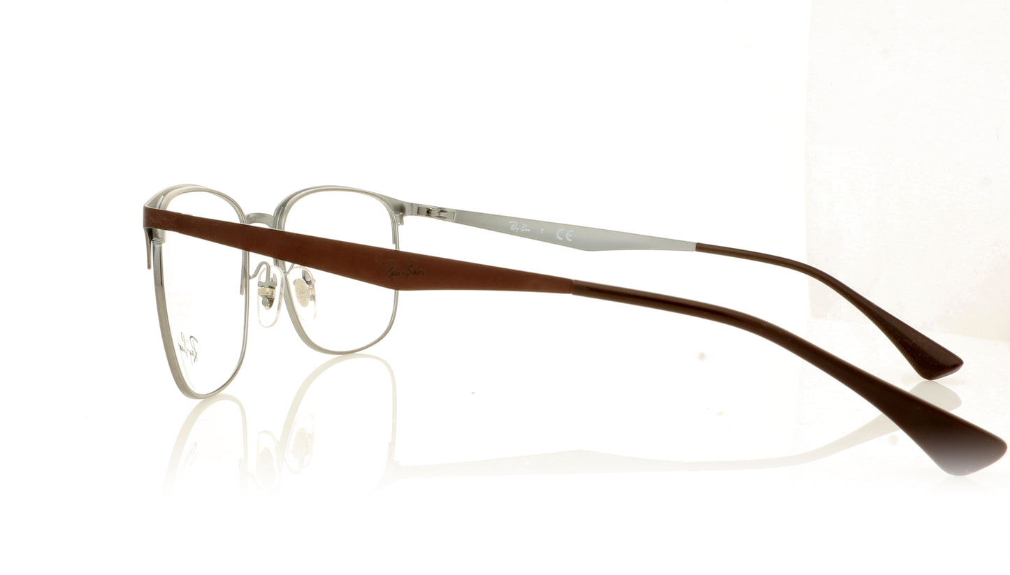 Ray-Ban 0RX6421 3040 Top Matte Brown On Shiny Gunme Glasses - Side
