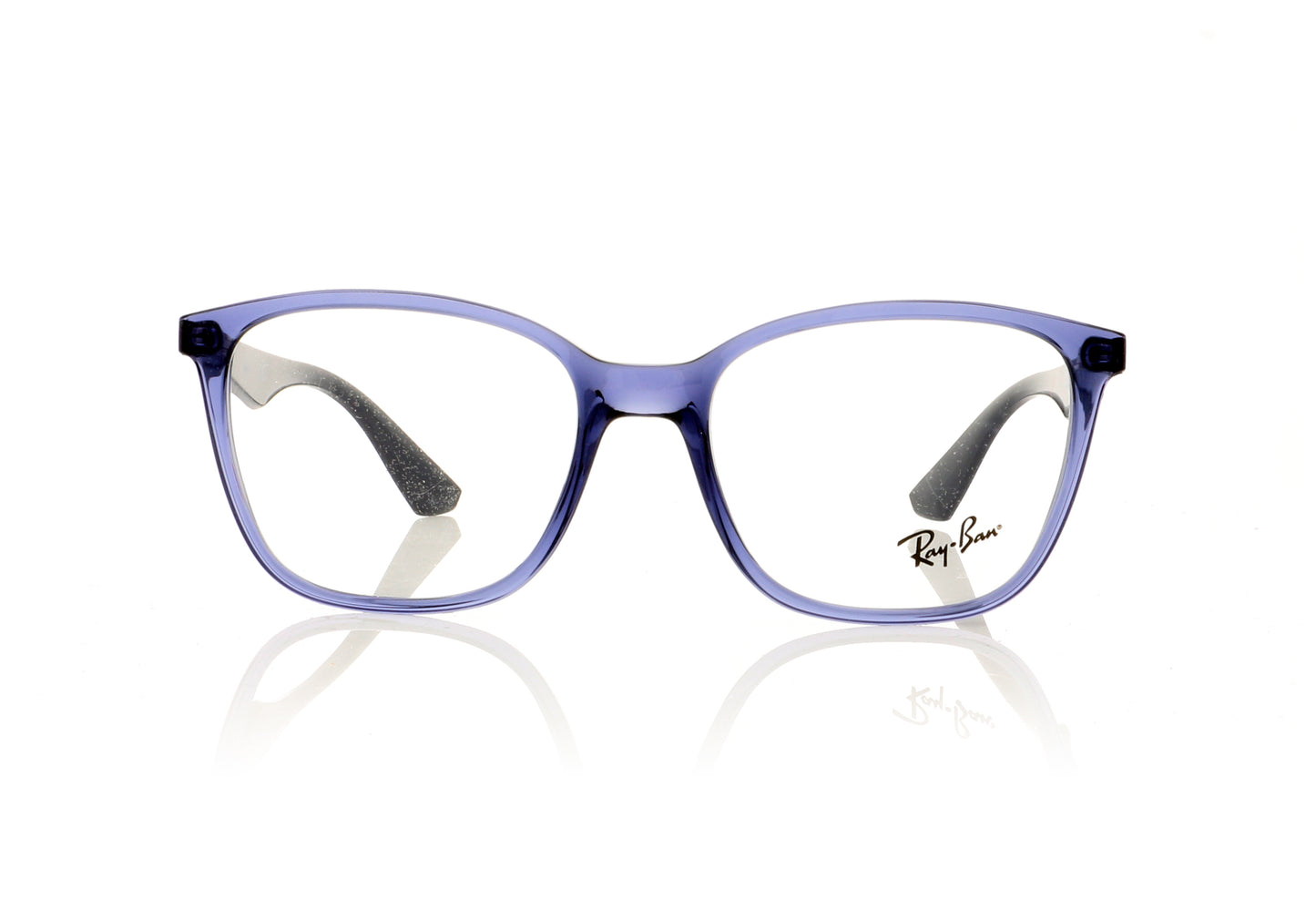 Ray-Ban 0RX7066 5995 Transparent Violet Glasses - Front