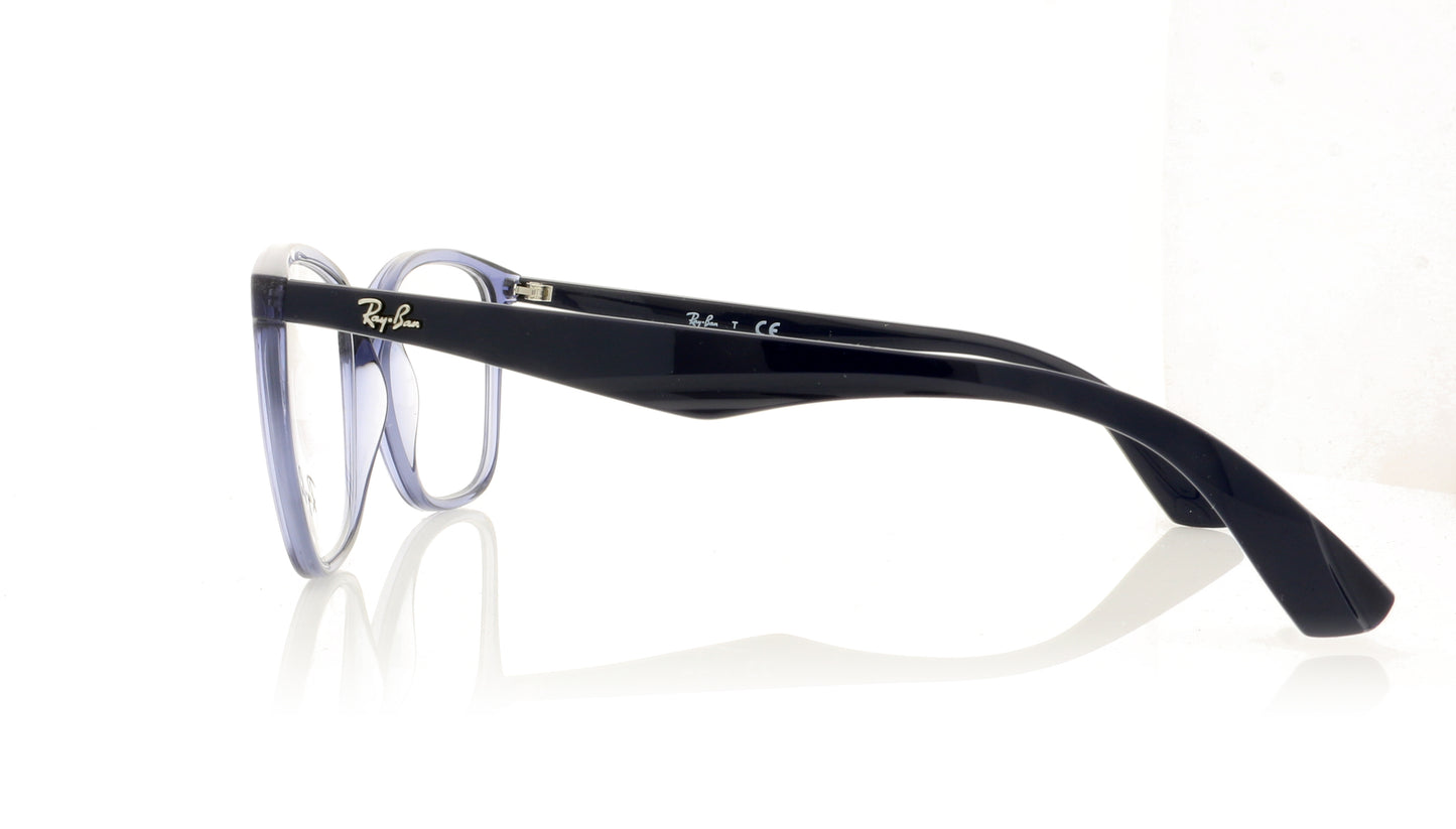 Ray-Ban 0RX7066 5995 Transparent Violet Glasses - Side